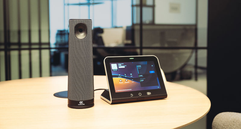 AudioCodes RXVCam360 on a Table in a Meeting Room