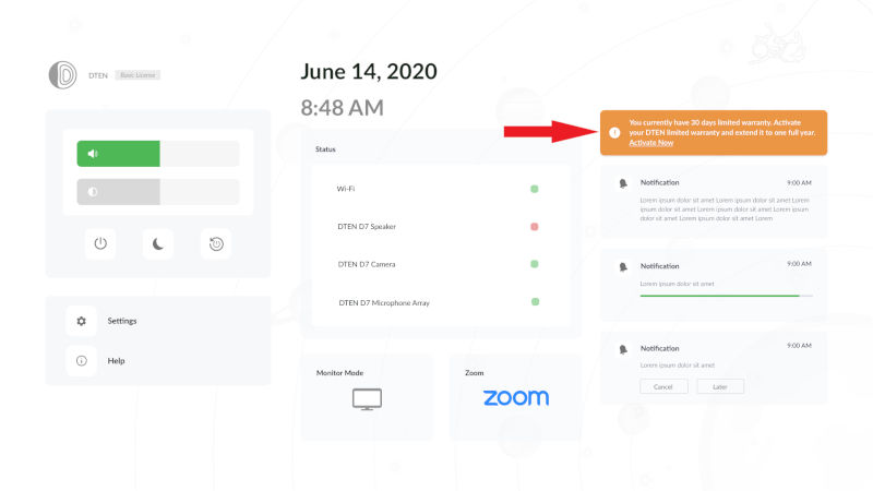 DTEN Orbit UI