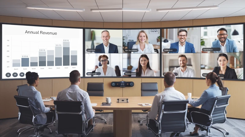 Video Conference Meeting with Video Bar